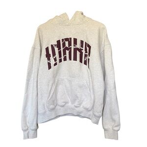 Inaka Power Gray Pullover Heavyweight Hoodie Womens Large